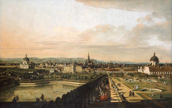 Bernardo Bellotto Wien, vom Belvedere aus gesehen. Germany oil painting art